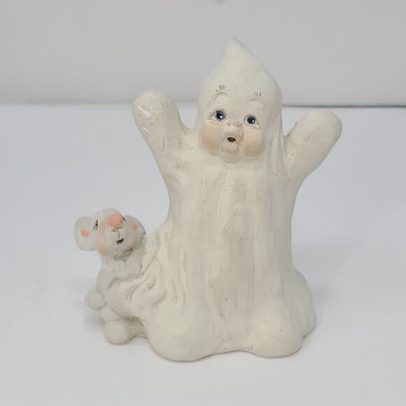 1991 Kristin Dreamsicles Cast Art Halloween Figureine Ghost Mouse Creepy Cute 5” - Picture 1 of 7